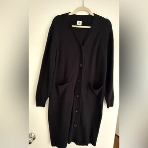 CAbi Black Long Cardigan Sweater/duster Size S Retail $189